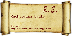 Rechtorisz Erika névjegykártya